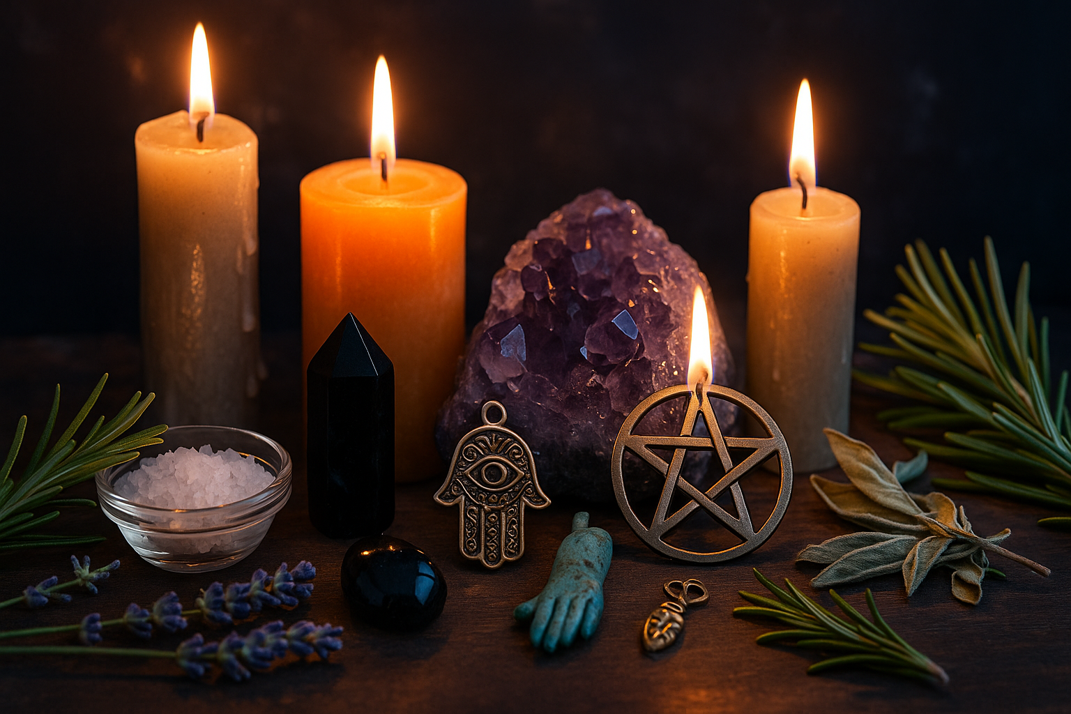 Proteções Mágicas: banhos, ervas e talismãs.