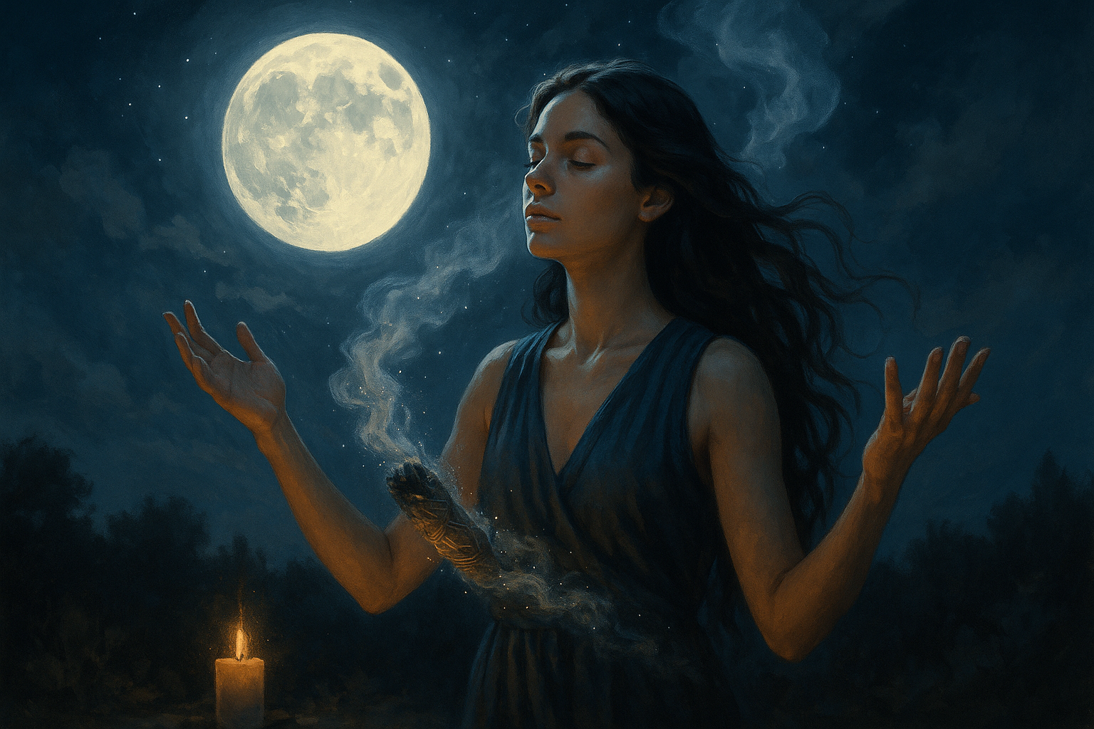 Ritual da Lua Cheia para Limpeza Energética