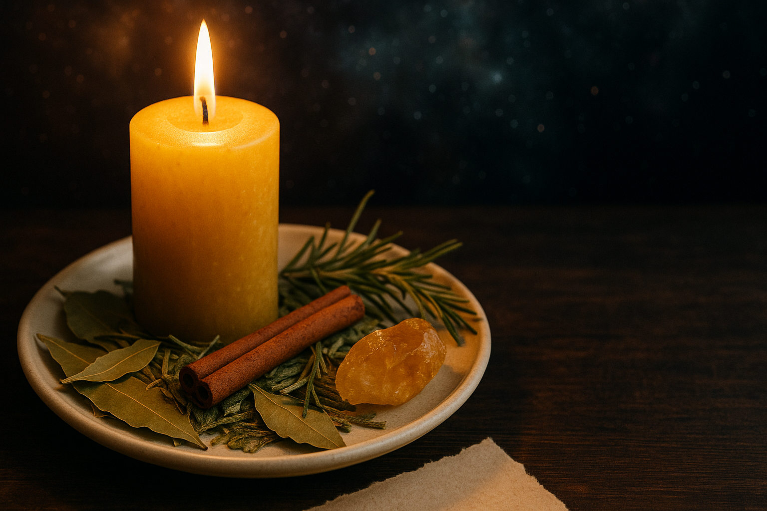 Ritual de Prosperidade com Velas e Ervas